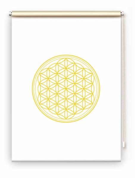Rollo Blume des Lebens gelb blanco